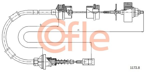 COFLE 1172.8 Cable Pull, clutch control