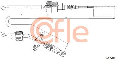 Cable Pull, clutch control COFLE 12.7204