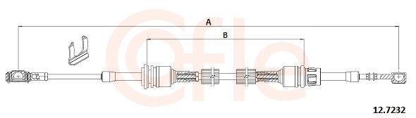 COFLE 12.7232 Cable Pull, manual transmission