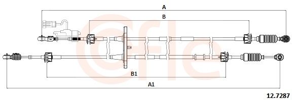 COFLE 12.7287 Cable Pull, manual transmission