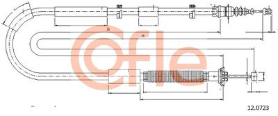 Cable Pull, parking brake COFLE 12.0723