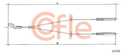 Cable, heater flap COFLE 12.513