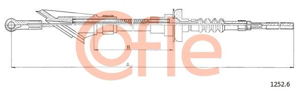 COFLE 1252.6 Cable Pull, clutch control