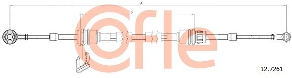 COFLE 12.7261 Cable Pull, manual transmission