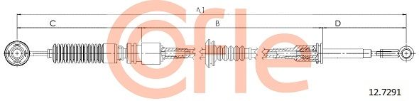 COFLE 12.7291 Cable Pull, manual transmission