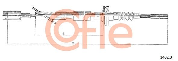 COFLE 1402.3 Cable Pull, clutch control