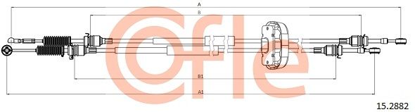 COFLE 15.2882 Cable Pull, manual transmission