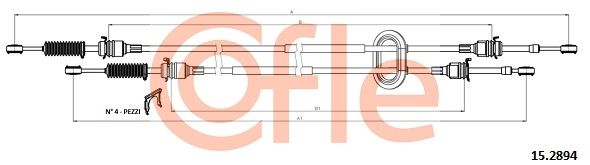 COFLE 15.2894 Cable Pull, manual transmission