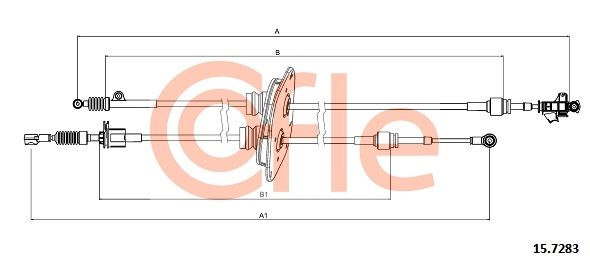 COFLE 15.7283 Cable Pull, manual transmission