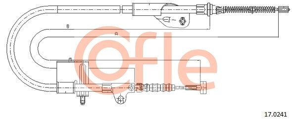 COFLE 17.0241 Cable Pull, parking brake