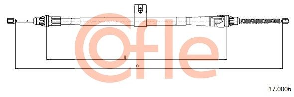 COFLE 17.0006 Cable Pull, parking brake