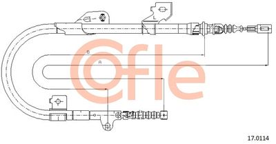 Cable Pull, parking brake COFLE 1701.14