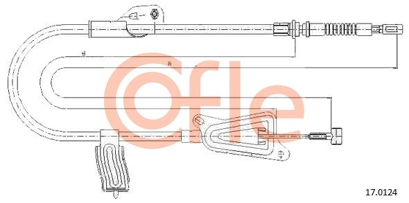 COFLE 17.0124 Cable Pull, parking brake