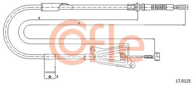 Cable Pull, parking brake COFLE 17.0125