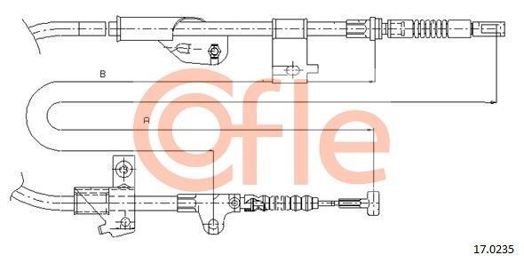 COFLE 17.0235 Cable Pull, parking brake