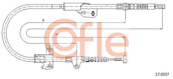 COFLE 17.0237 Cable Pull, parking brake