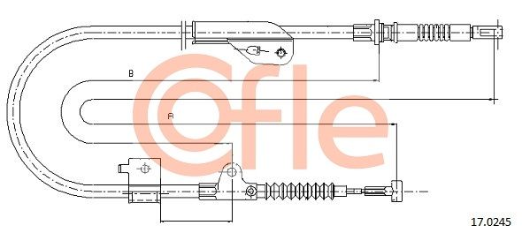 COFLE 17.0245 Cable Pull, parking brake