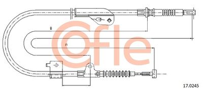 Cable Pull, parking brake COFLE 17.0245