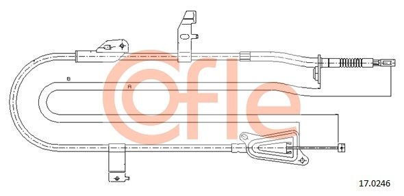 COFLE 17.0246 Cable Pull, parking brake