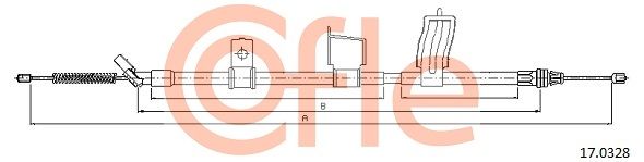 COFLE 17.0328 Cable Pull, parking brake