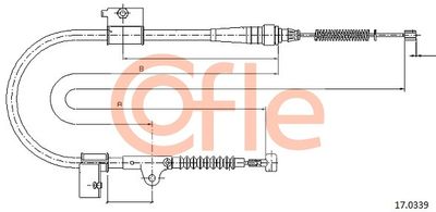 Cable Pull, parking brake COFLE 17.0339