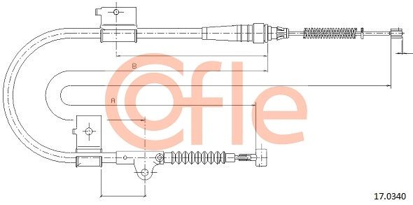 COFLE 17.0340 Cable Pull, parking brake