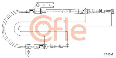 Cable Pull, parking brake COFLE 17.0595