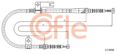 Cable Pull, parking brake COFLE 17.0596