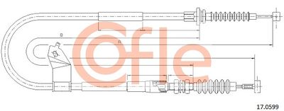 Cable Pull, parking brake COFLE 17.0599