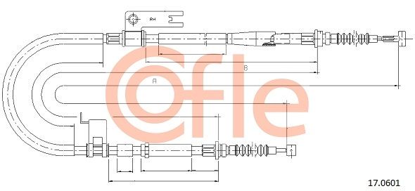 COFLE 17.0601 Cable Pull, parking brake