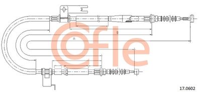 Cable Pull, parking brake COFLE 17.0602