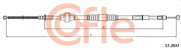 COFLE 17.2037 Cable Pull, parking brake