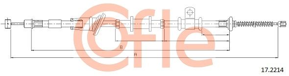 COFLE 17.2214 Cable Pull, parking brake