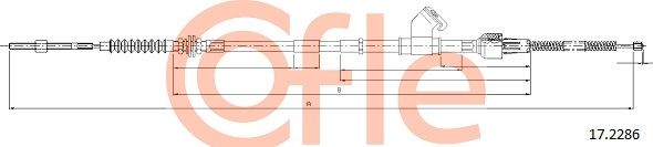 COFLE 17.2286 Cable Pull, parking brake