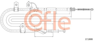 Cable Pull, parking brake COFLE 17.2608