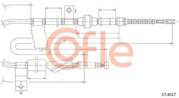 COFLE 17.4017 Cable Pull, parking brake