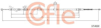 Cable Pull, parking brake COFLE 17.4222