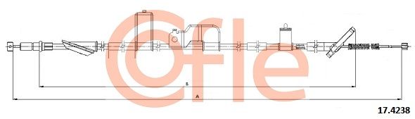 COFLE 17.4238 Cable Pull, parking brake