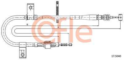 Cable Pull, parking brake COFLE 17.5040