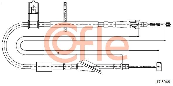 COFLE 17.5046 Cable Pull, parking brake