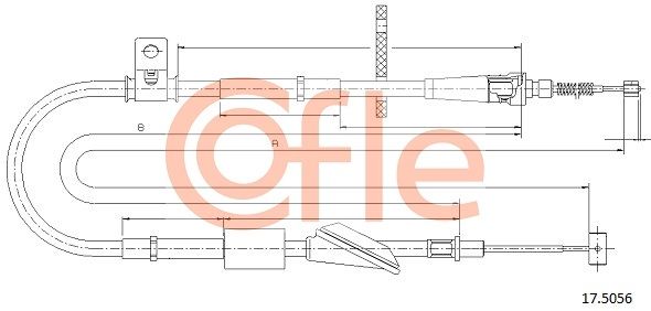 COFLE 17.5056 Cable Pull, parking brake