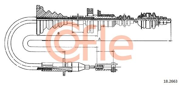 COFLE 18.2663 Cable Pull, clutch control