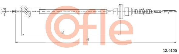 COFLE 18.6106 Cable Pull, clutch control