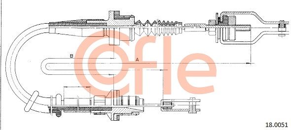 COFLE 18.0051 Cable Pull, clutch control