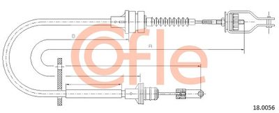 Cable Pull, clutch control COFLE 18.0056