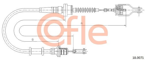 COFLE 18.0071 Cable Pull, clutch control