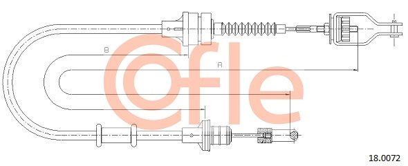 COFLE 18.0072 Cable Pull, clutch control