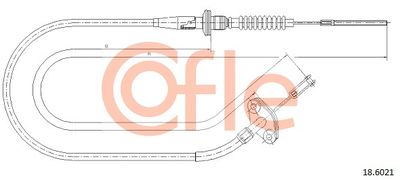 Cable Pull, clutch control COFLE 18.6021