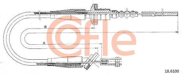 COFLE 18.6100 Cable Pull, clutch control