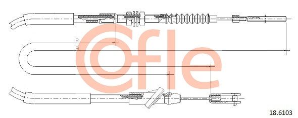 COFLE 18.6103 Cable Pull, clutch control